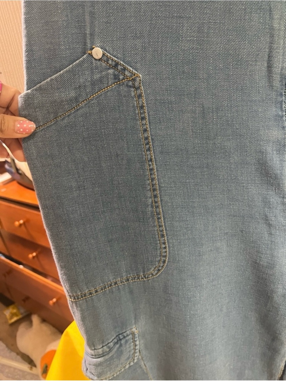 PILCRO ANTHROPOLOGY DENIM JUMPSUIT SIZE XS!! LIKE NEW!! - Picture 5 of 6